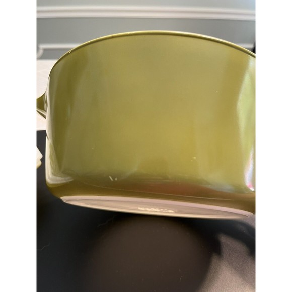 3pc- Vtg Pyrex 1-1/2qt Divided Casserole w/Lid & 2 1/2qt Casserole Dish Ovenware - Picture 2 of 12